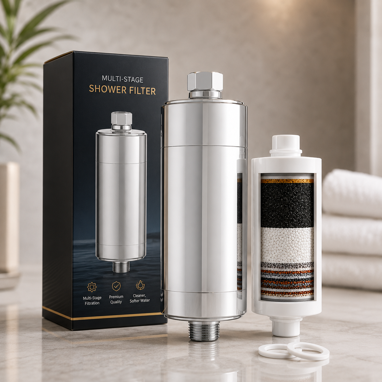 Soothel Shower Filter - Chlorine Removal for Dry, Sensitive & Eczema-Prone Skin