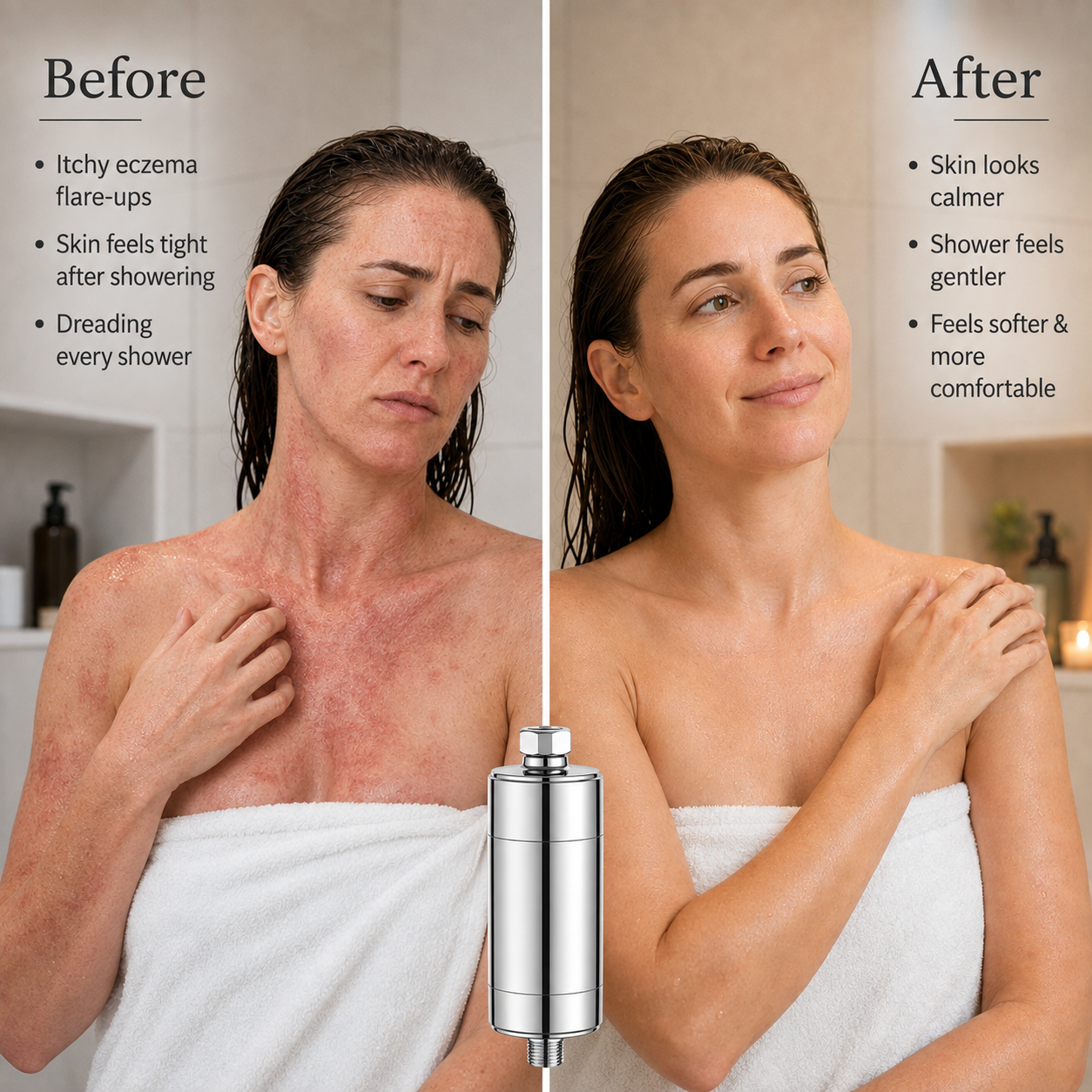 Soothel Shower Filter - Chlorine Removal for Dry, Sensitive & Eczema-Prone Skin